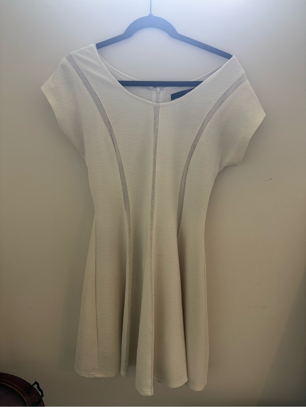 Sugarlips Cream Fit & Flare Mini Dress